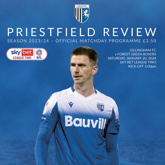 Gills v Forest Green Rovers Programme