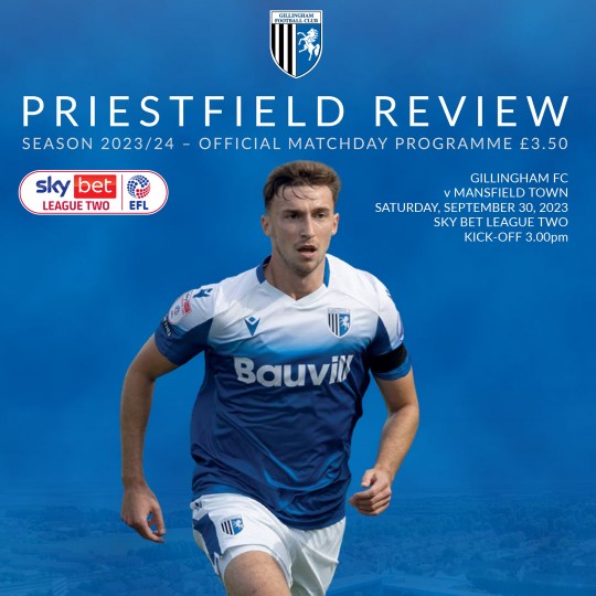 Gills v Mansfield Town Programme