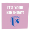 Birthday Card Badge Pink